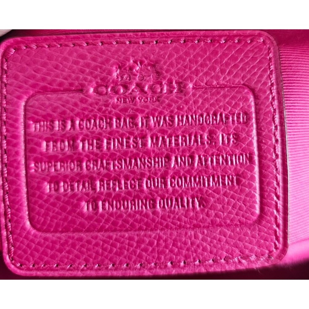 Coach Cora Dome Satchel Pink Crossgrain Leather Crossbody Gold Hardware - Picture 10 of 14